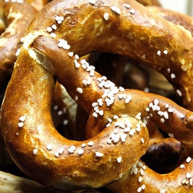 Comida típica Nueva York pretzels