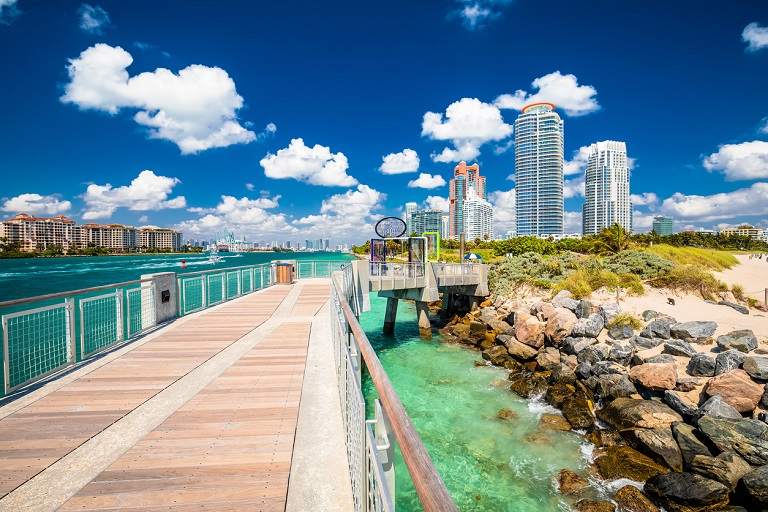 Mejores playas Miami South Pointe Beach Park